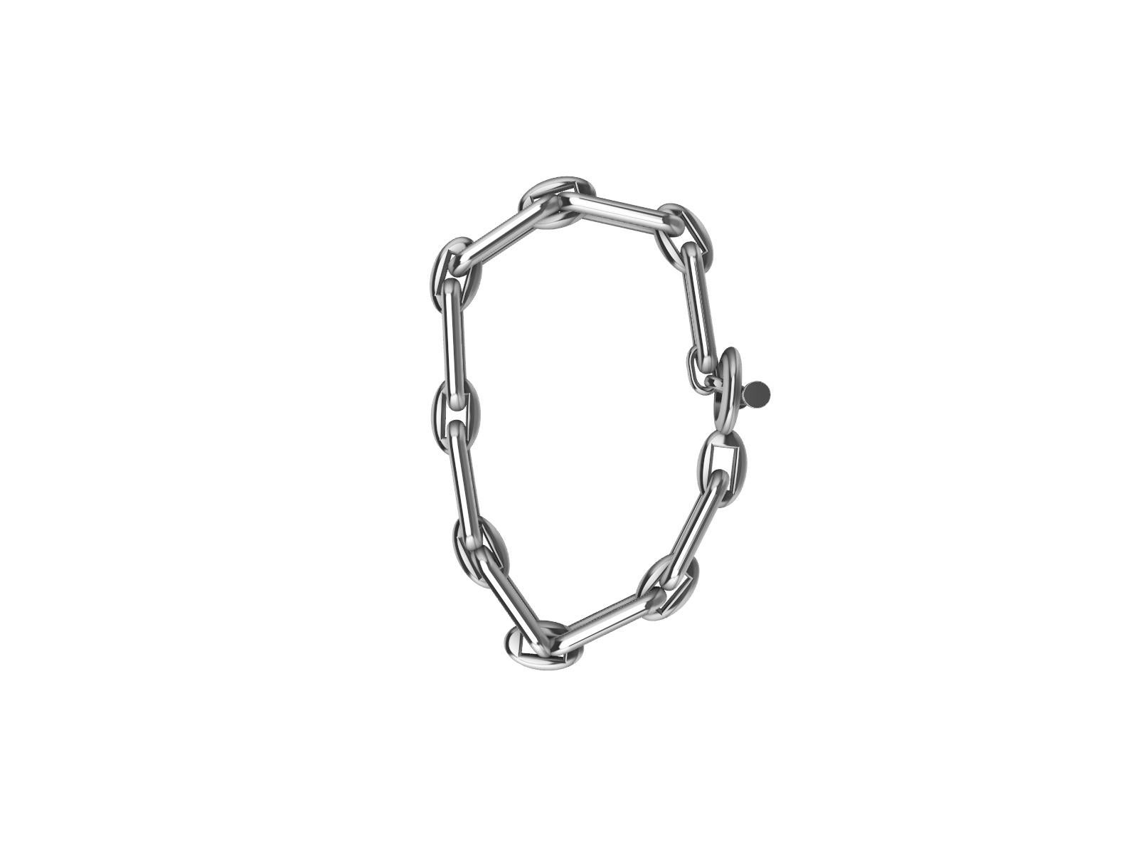 Men's 14 Karat White Gold Chain For Sale 3