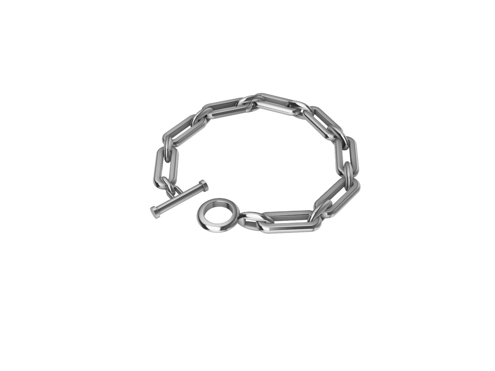 Men's 14 Karat White Gold Chain For Sale 4