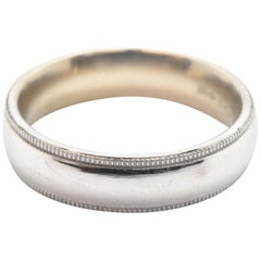 Men's 14 Karat White Gold Polished Band