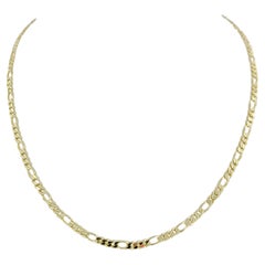 Vintage Men's 14 Karat Yellow Gold Figaro Chain