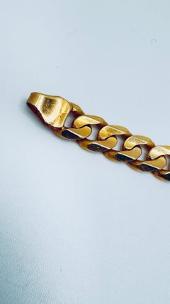 Men's 14 Karat Yellow Gold ID Bracelet, Curb Links, 8.5 Inches Long