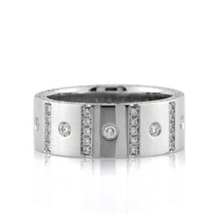 Men
s 1.40ct Round Brilliant Cut Diamond Wedding Band in Platinum 8mm