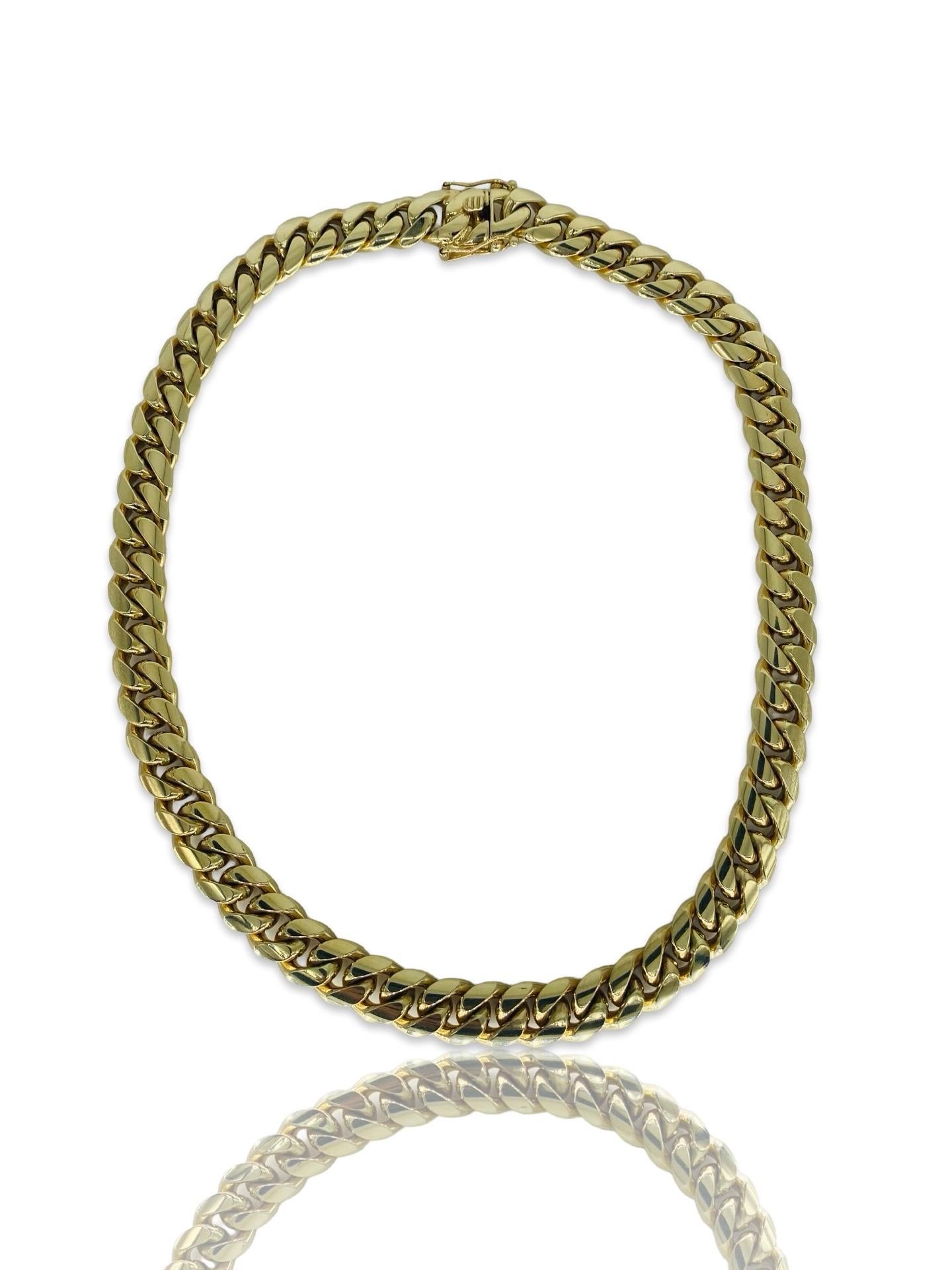 Men's Men’s 14.25mm Miami Cuban Link Chain 10k Solid Gold 22 Inch