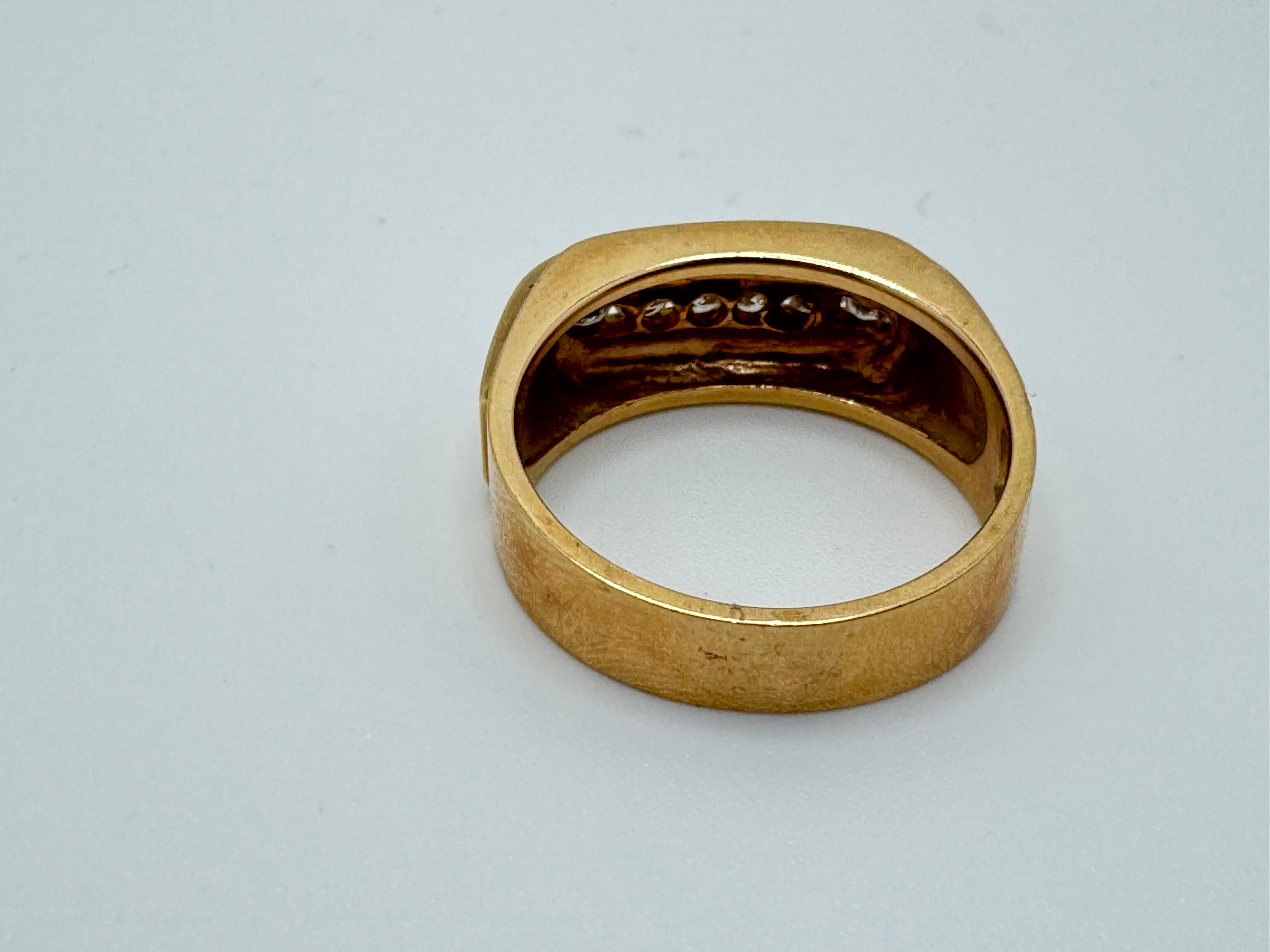 Fascia da uomo con diamante incastonato a canale in oro 14K In condizioni buone in vendita a Palm Desert, CA