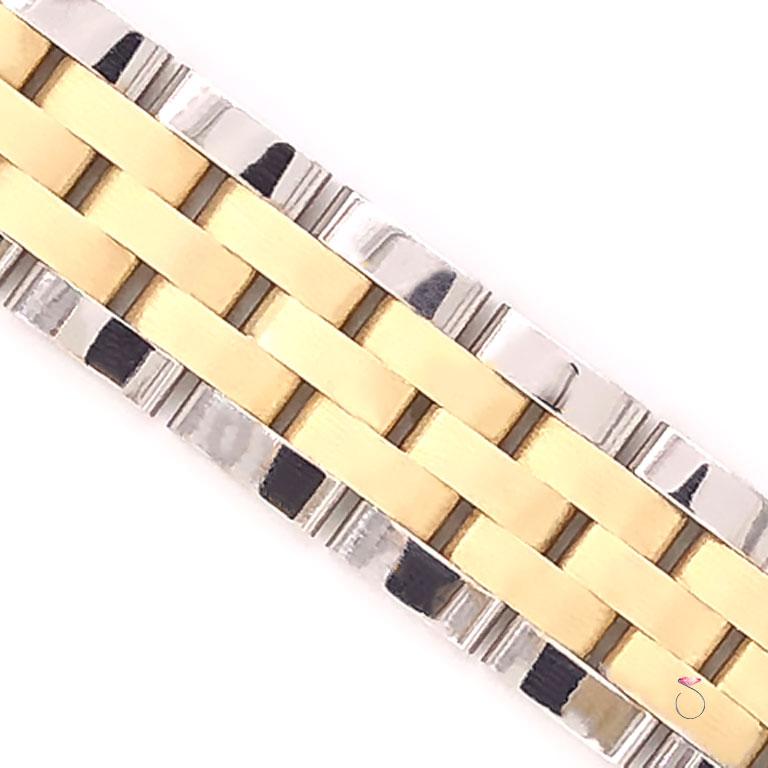 Zweifarbiges Jubiläumsarmband für Männer aus 14 Karat Gold für Damen oder Herren im Angebot