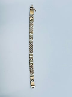 Men’s 14K Gold Wide Link Bracelet – 9.5mm, 8 Inches