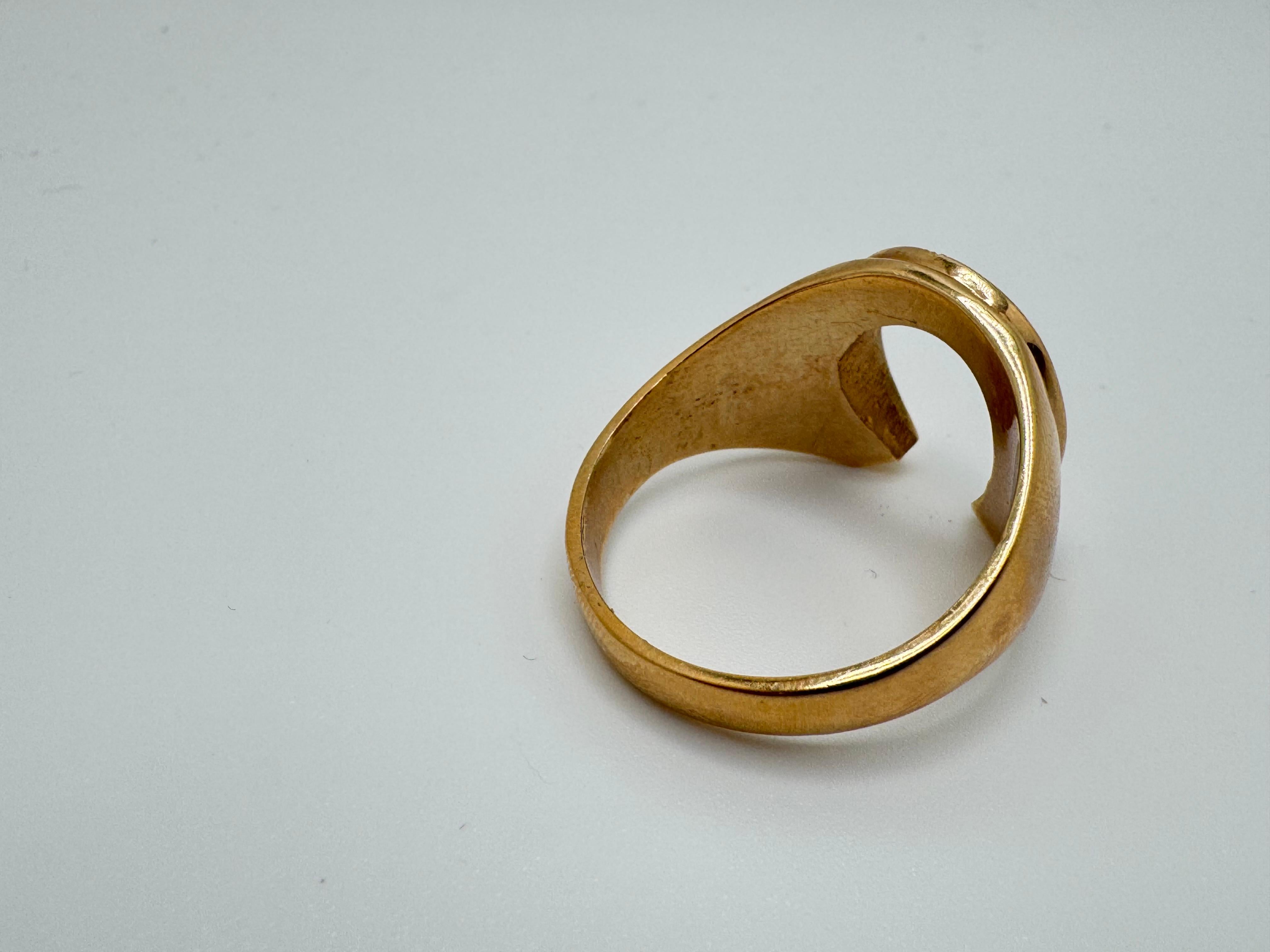 Anello a ferro di cavallo da uomo 14K In condizioni buone in vendita a Palm Desert, CA