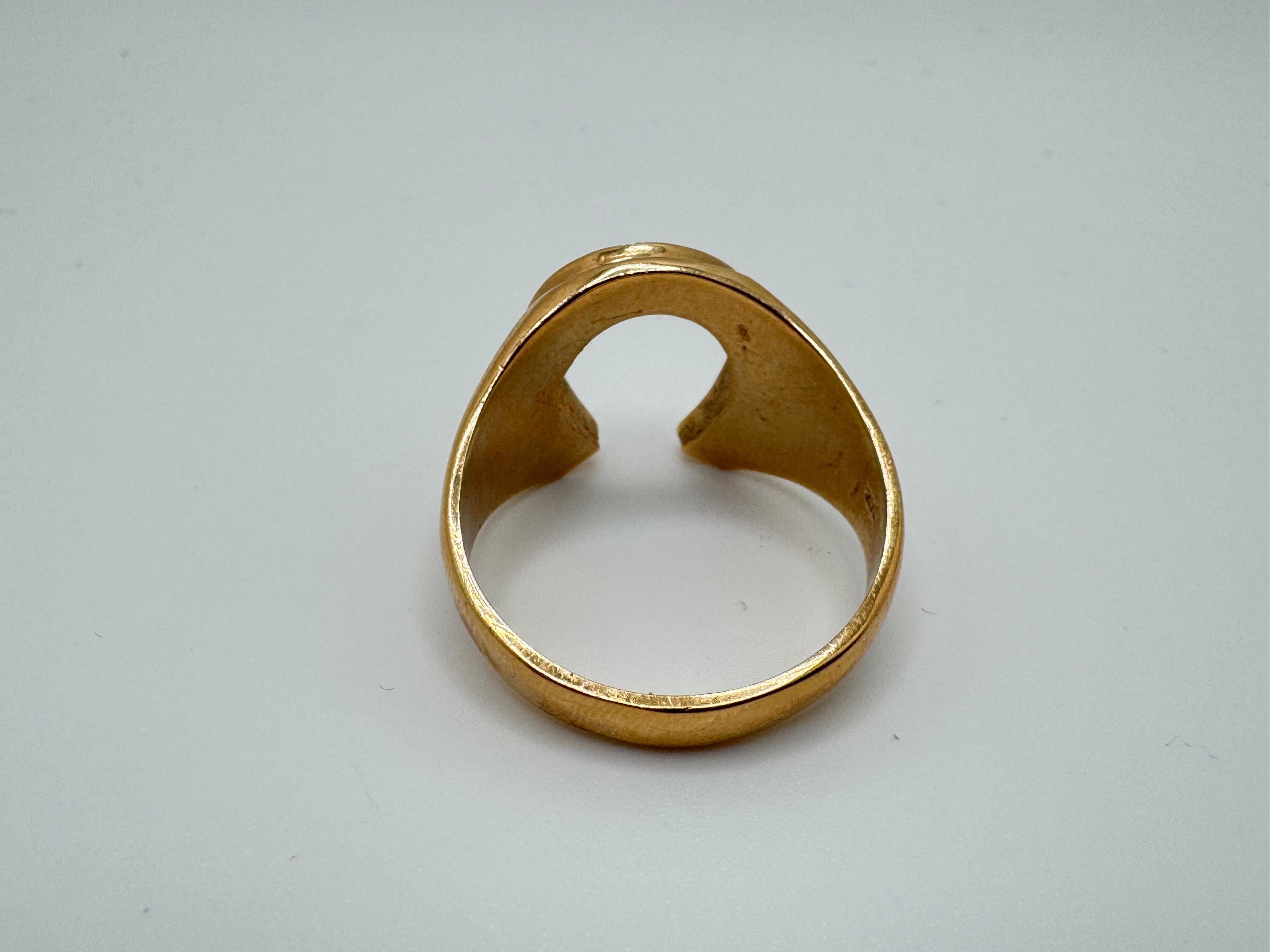 da uomo o donna Anello a ferro di cavallo da uomo 14K in vendita