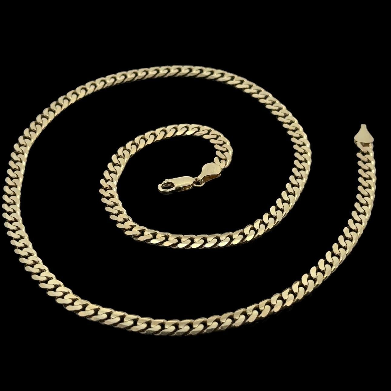Collier homme en or jaune massif 14k 5.24mm 20