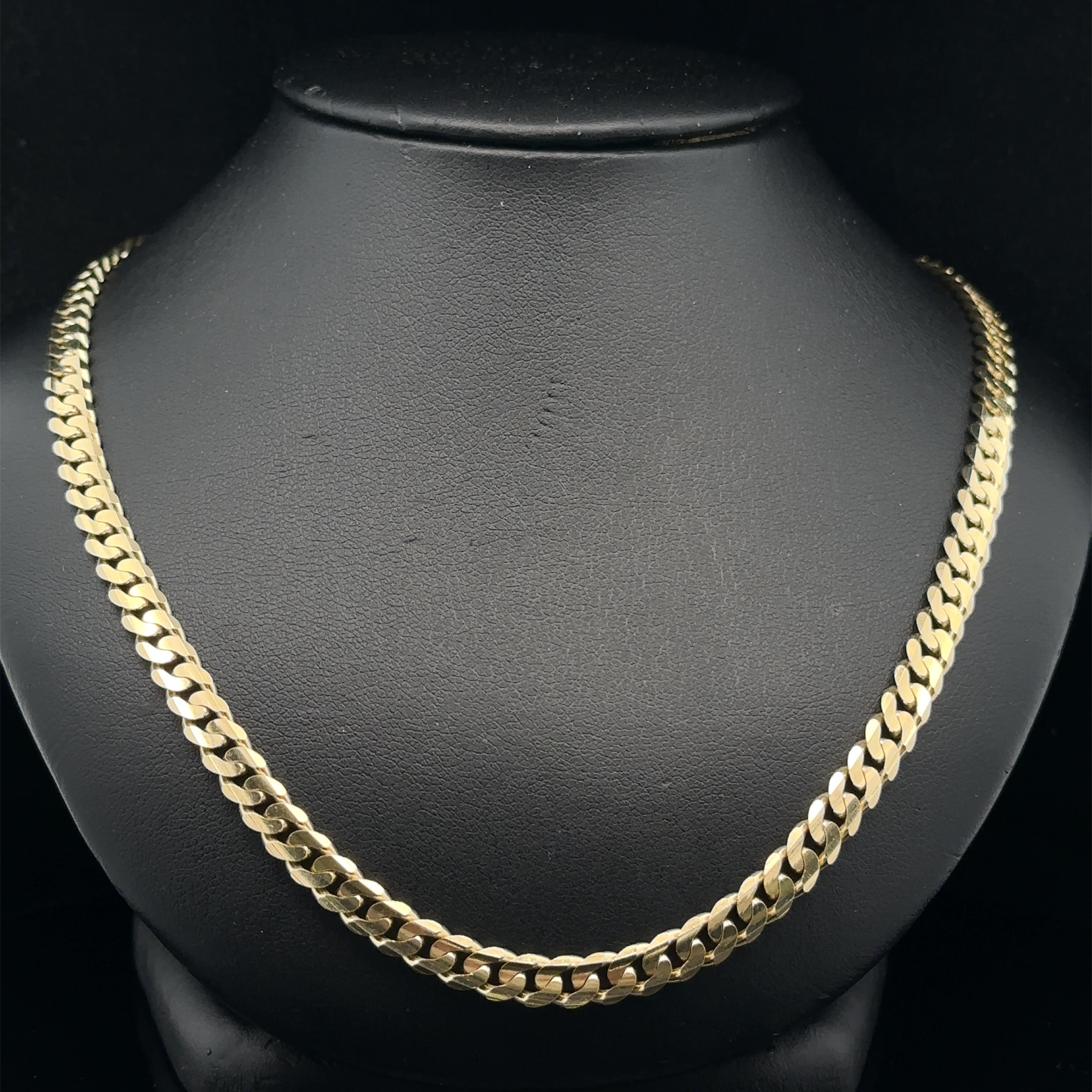 Collier homme en or jaune massif 14k 5.24mm 20