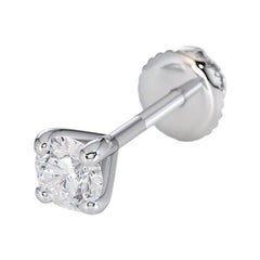 Herren-Ohrstecker aus 14 Karat Weißgold mit 0,1 Karat Diamanten von Shlomit Rogel