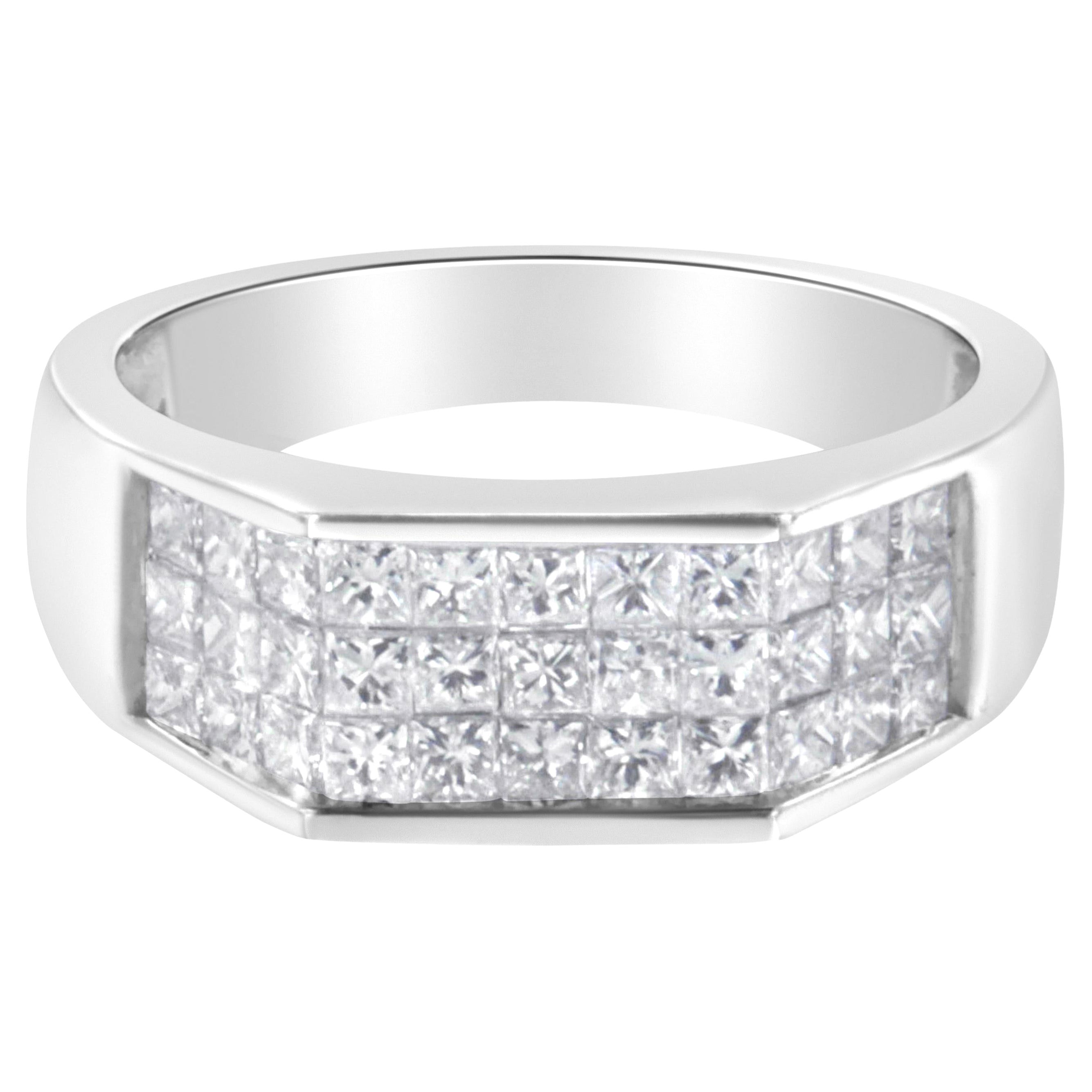 1.63 Carat Men's Diamond Gold "Rolex" Style Ring For Sale at 1stDibs