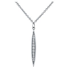 Men’s 14K White Gold Diamond Pendant Diamond Necklace for Him by Shlomit Rogel