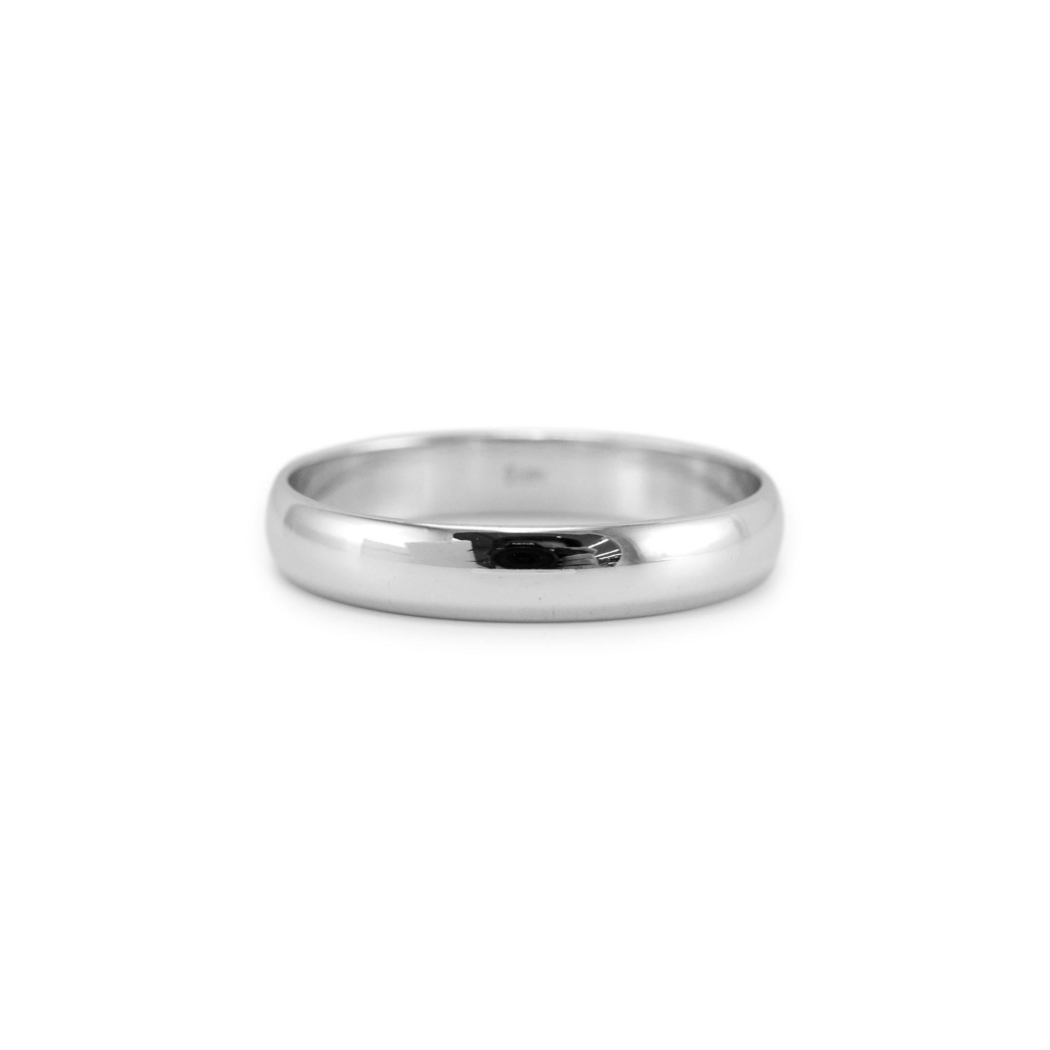 Ehering aus 14K Weißgold für Männer