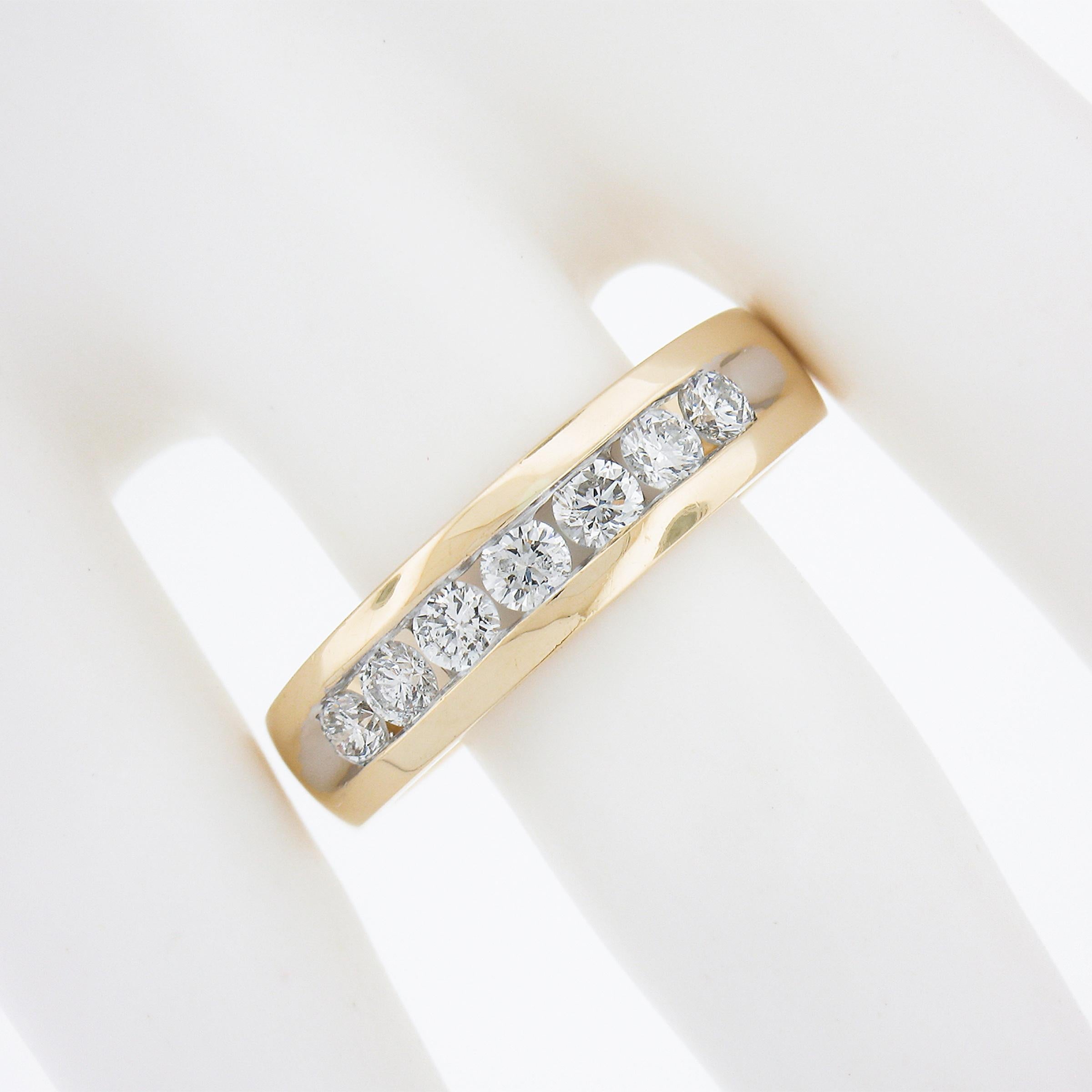 i color diamond 14kt gold channel band