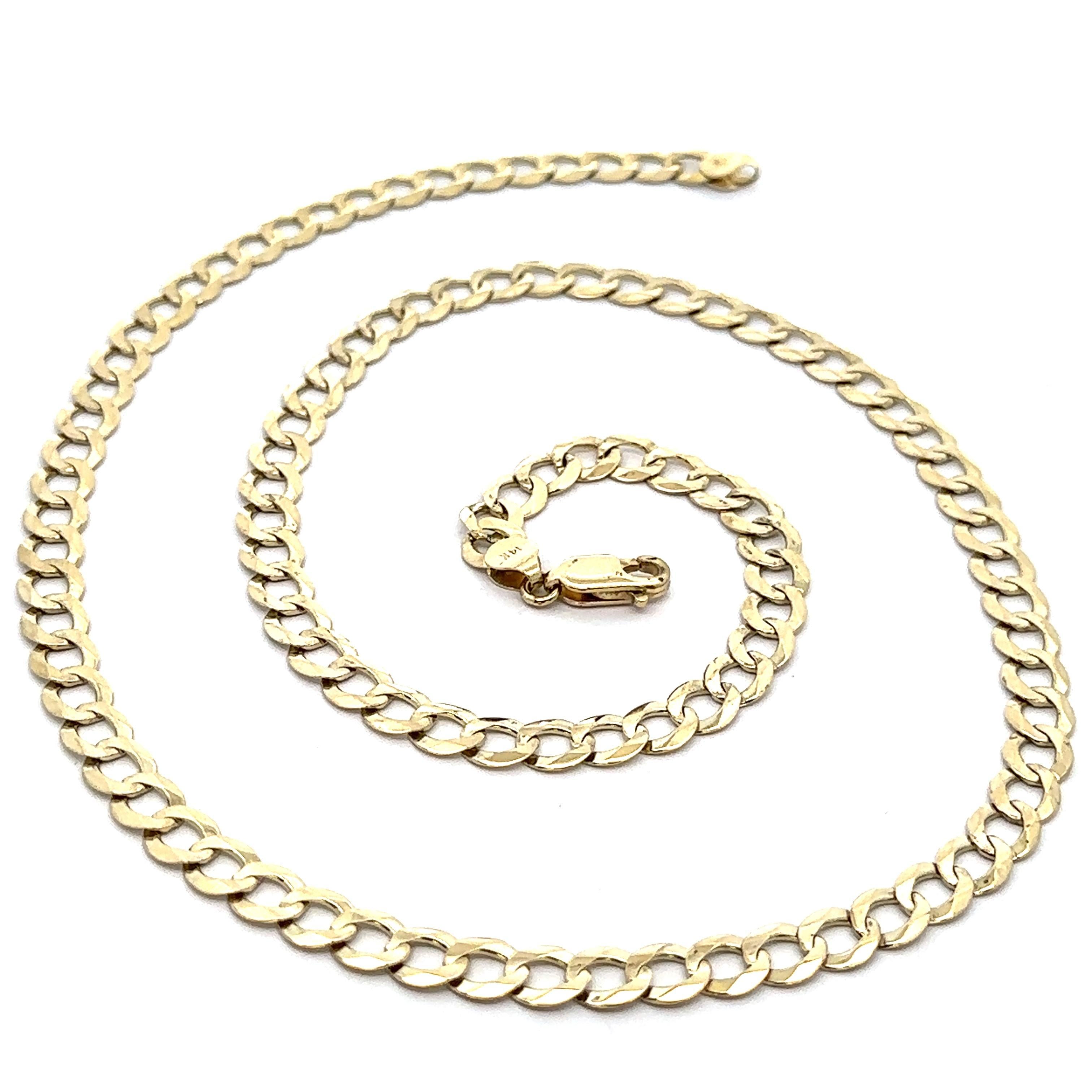 Collana da uomo in oro giallo 14k da 24