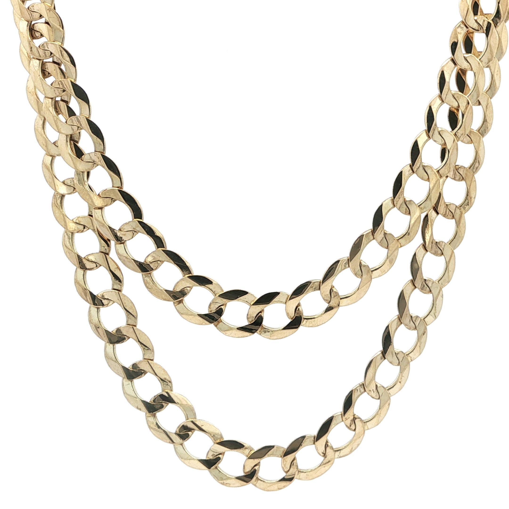 da uomo o donna Collana da uomo in oro giallo 14k da 24