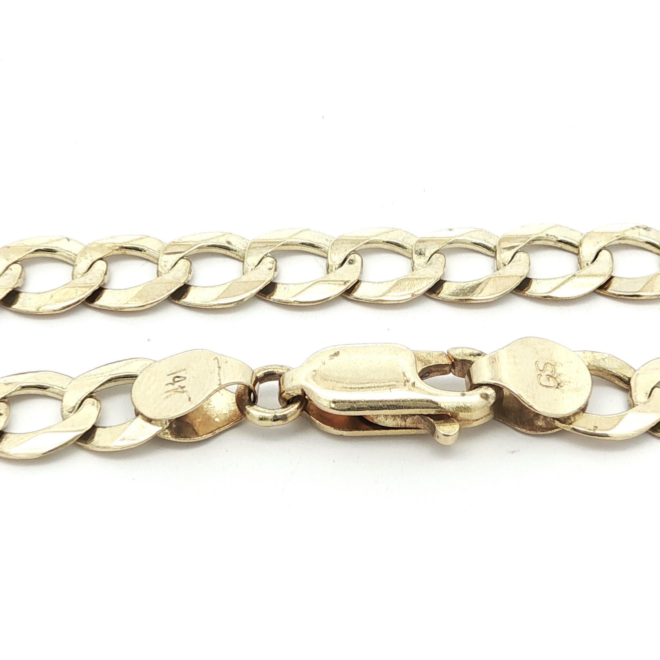 Collana da uomo in oro giallo 14k da 24
