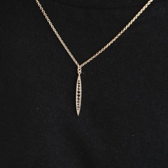 Men’s 14K Yellow Gold Black Diamond Pendant Necklace for Him by Shlomit Rogel