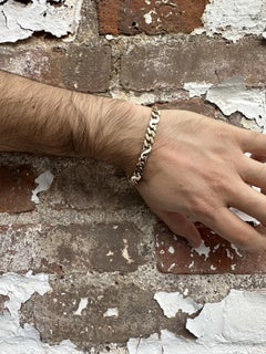 Men's 14k Yellow Gold Cuban Link w/ White Gold Infinity Figure 8 Link Bracelet