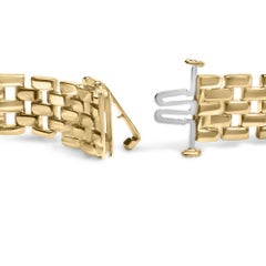 Bracelet homme en or jaune 14K sur argent avec diamant noir et blanc de 1,0ct A Link