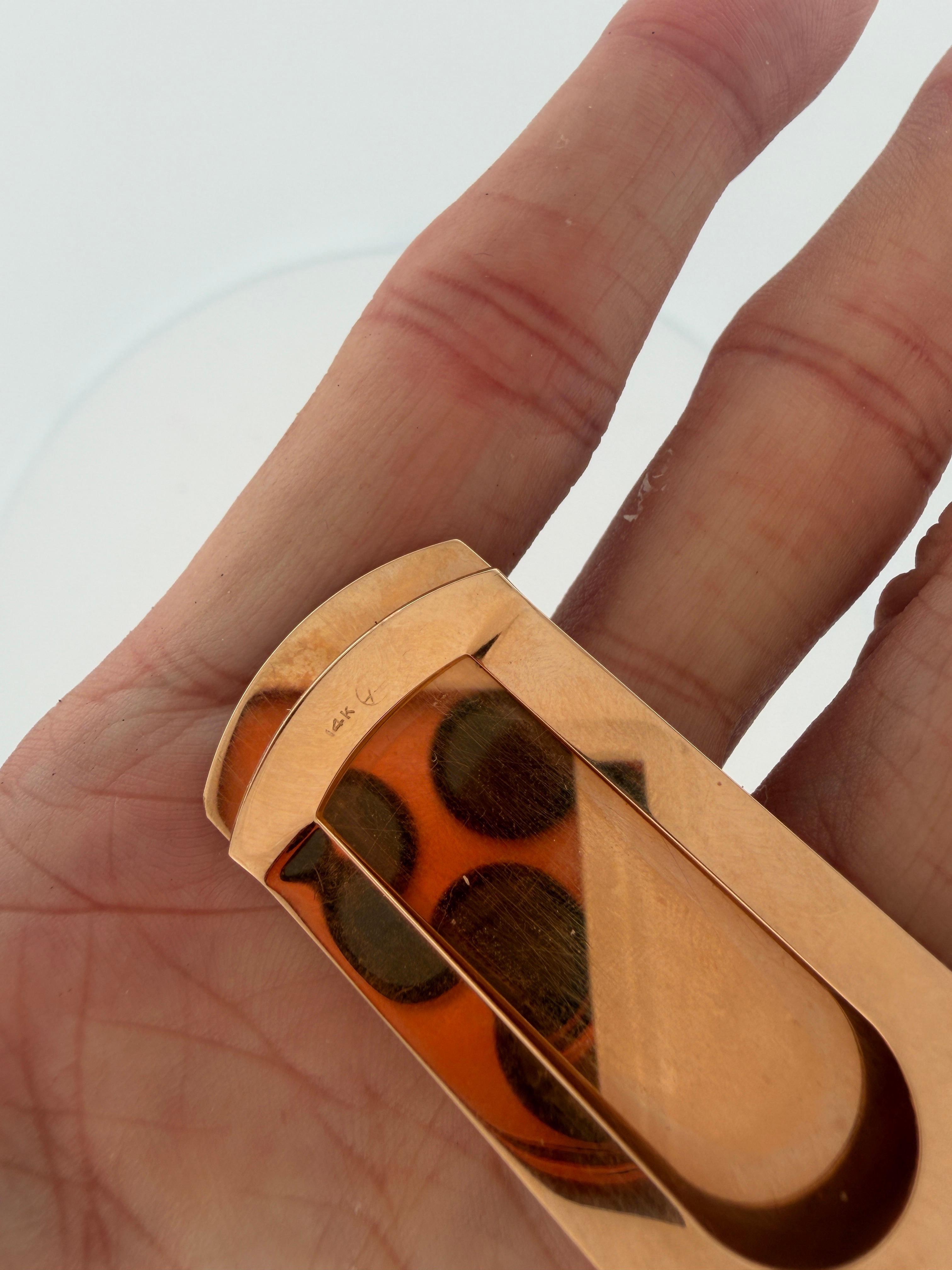 De los hombres Pinza para billetes de hombre de oro amarillo de 14 quilates macizo Monedero 1,75 14-15 gramos en venta