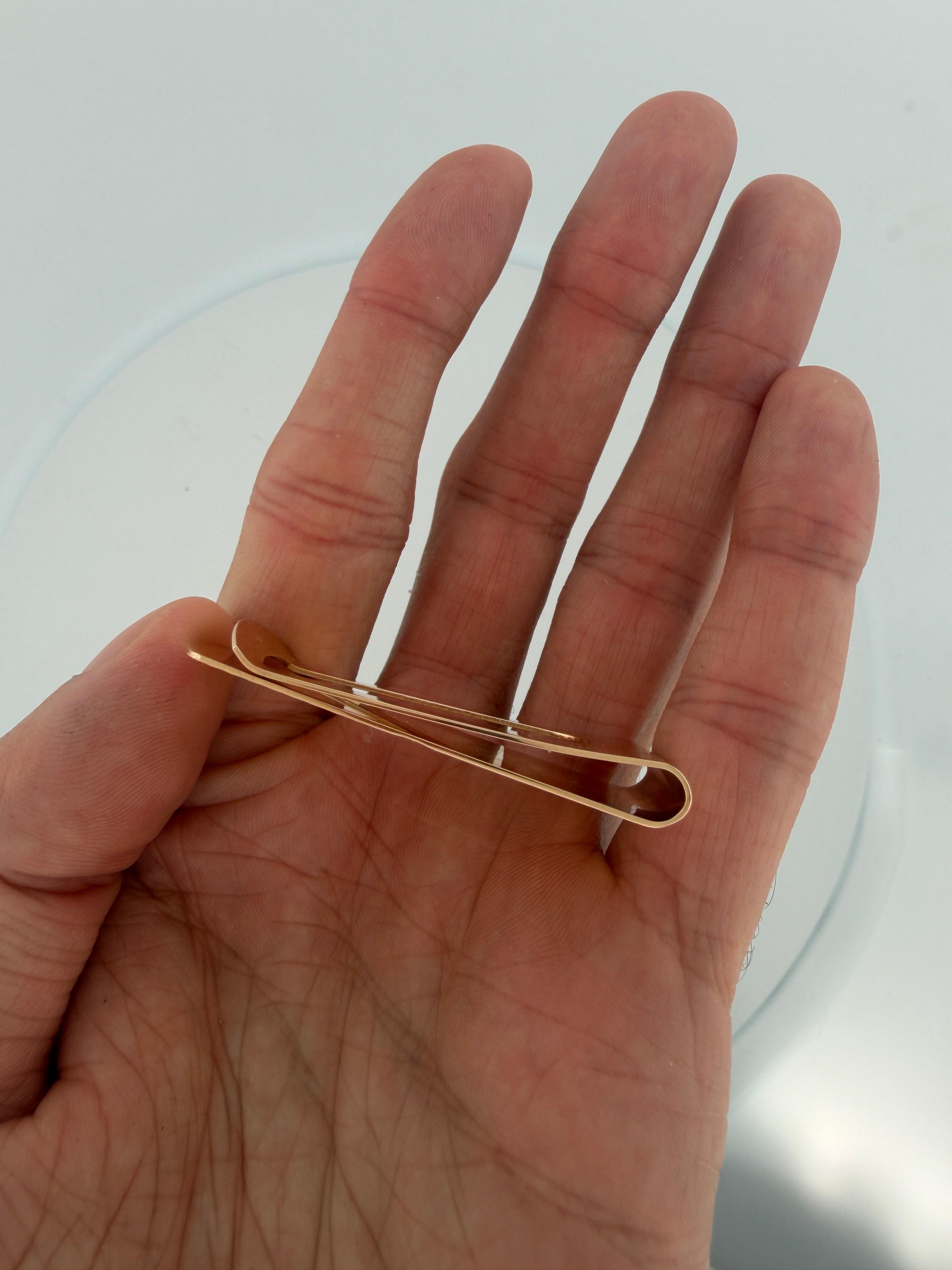 Pinza para billetes de hombre de oro amarillo de 14 quilates macizo Monedero 1,75 14-15 gramos en venta 1