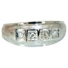 Men’s .15 Carat Natural Round Cut Diamonds Wide Band Bead 14 Karat*