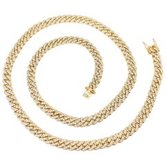 Men
s 15.84 Carat Diamonds Cuban Link Chain