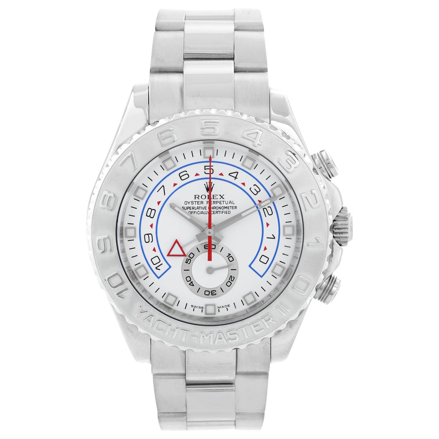 Men's 18 Karat White Gold Rolex Yacht-Master II Regatta Watch 116689