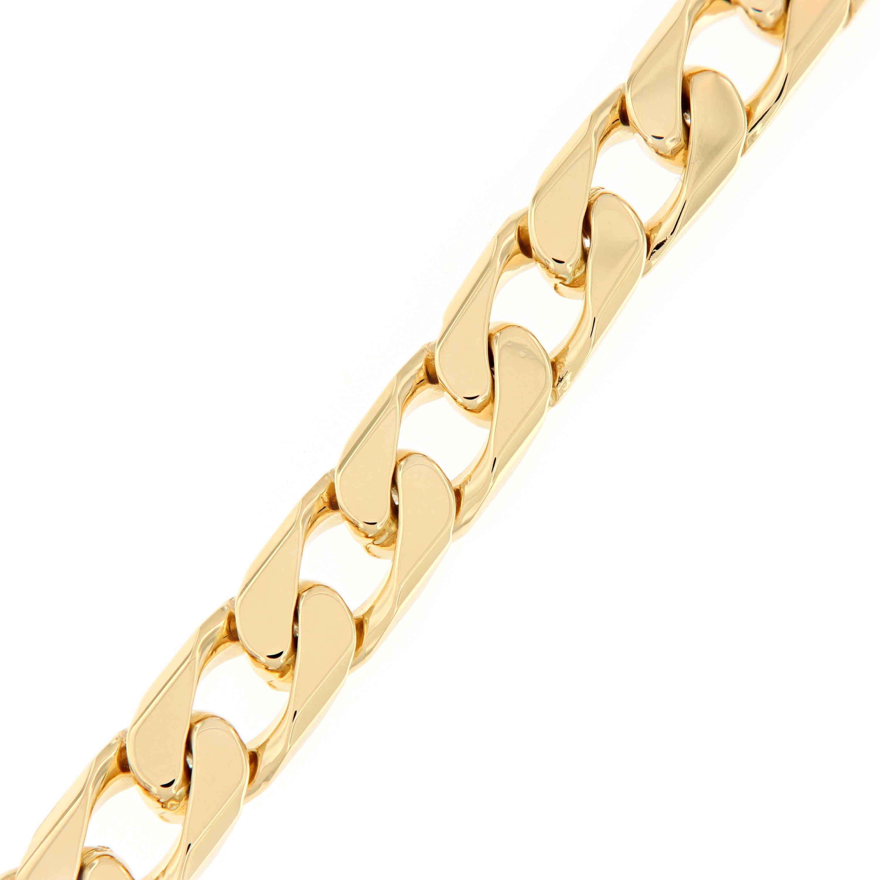 18 karat gold mens bracelet