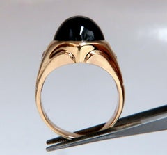 Men's 18.70 Carat Natural Star Sapphire Ring 14 Karat