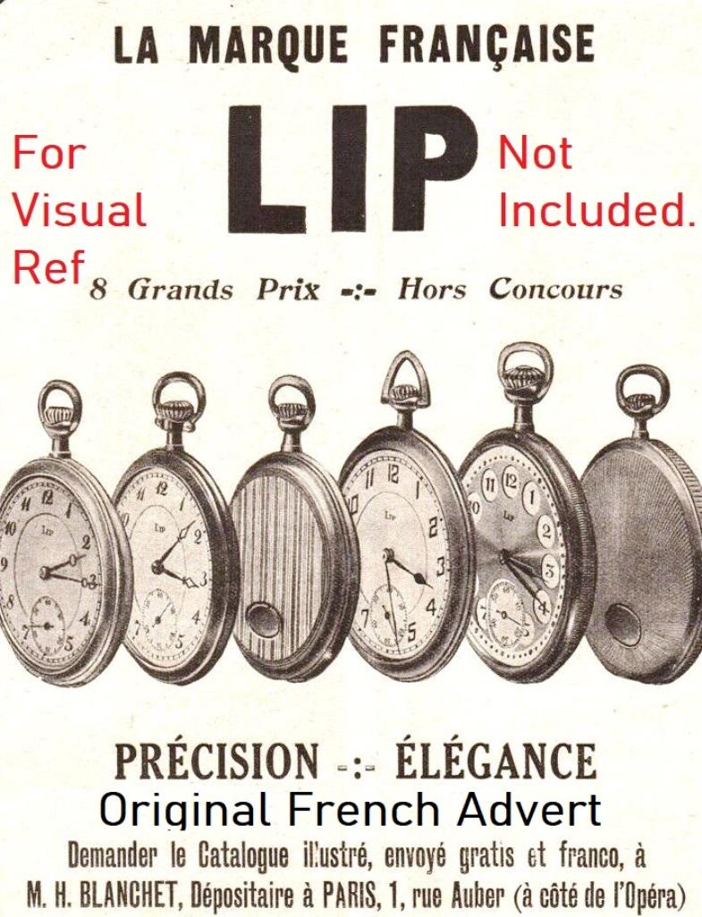 Men's 18 Karat Gold Lip Chronometre Dress Pocket Watch France Art Deco Case 1