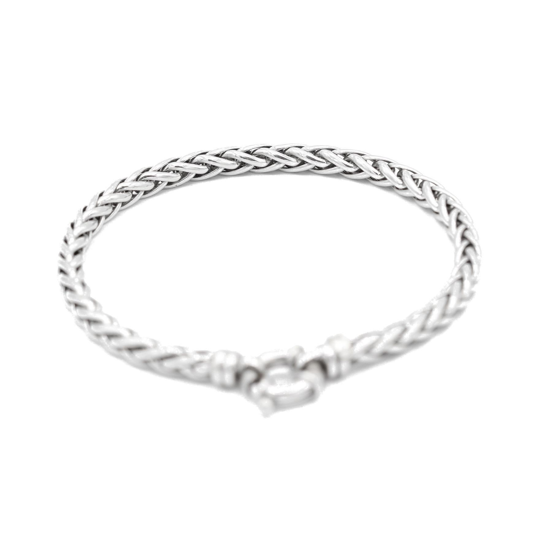 Herrenarmband aus 18K Weißgold Curb Link 1