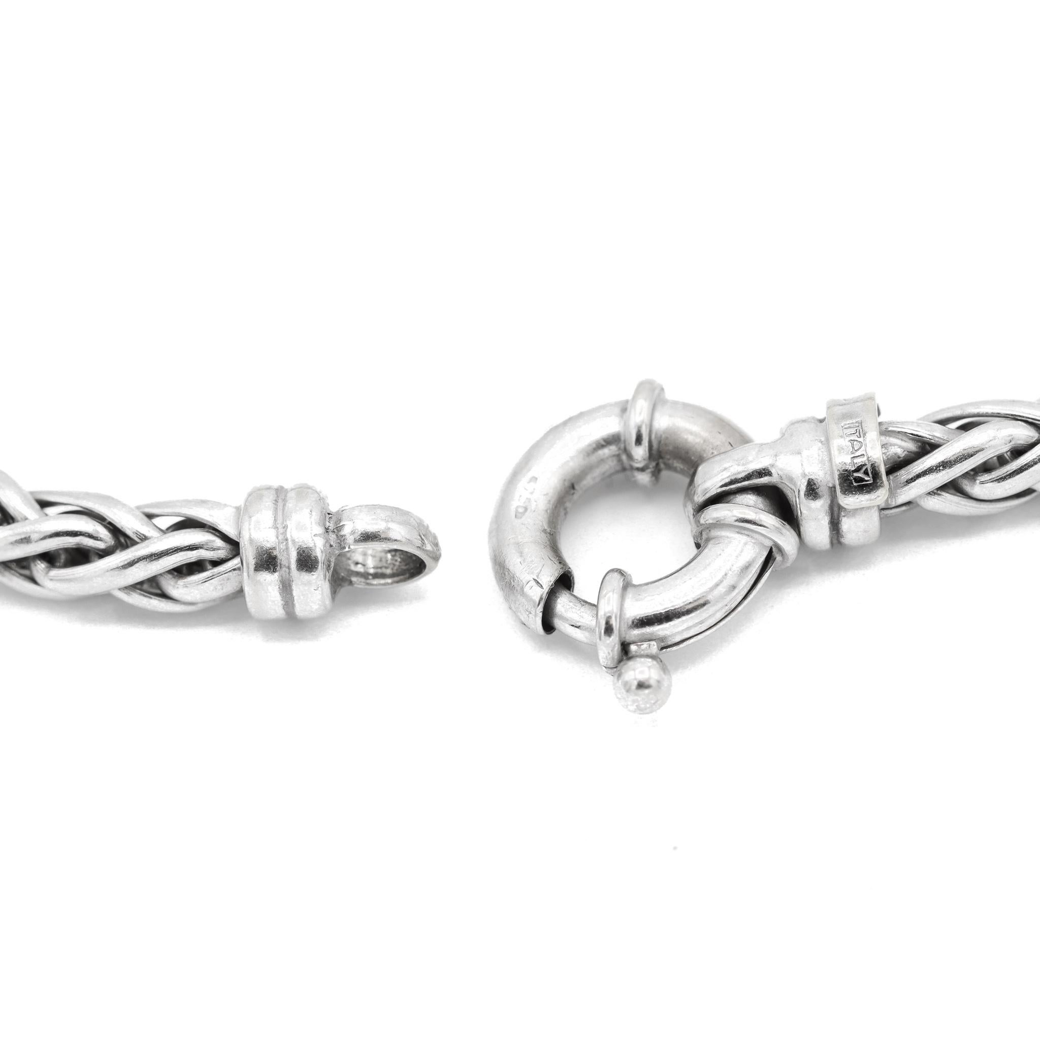 Herrenarmband aus 18K Weißgold Curb Link 3