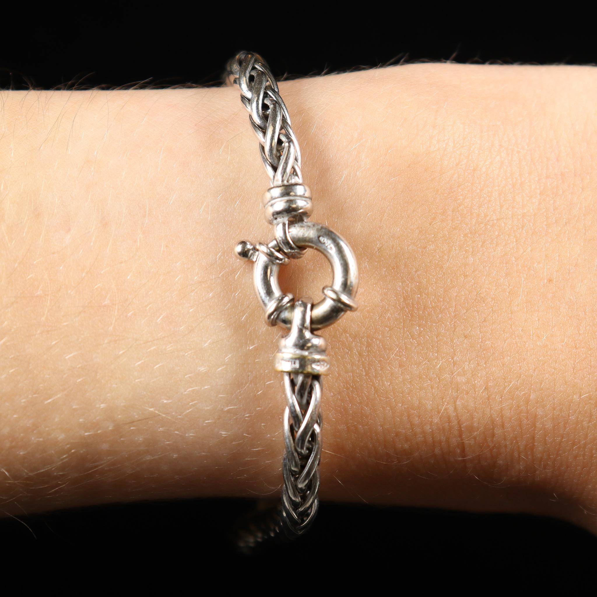 Herrenarmband aus 18K Weißgold Curb Link 5