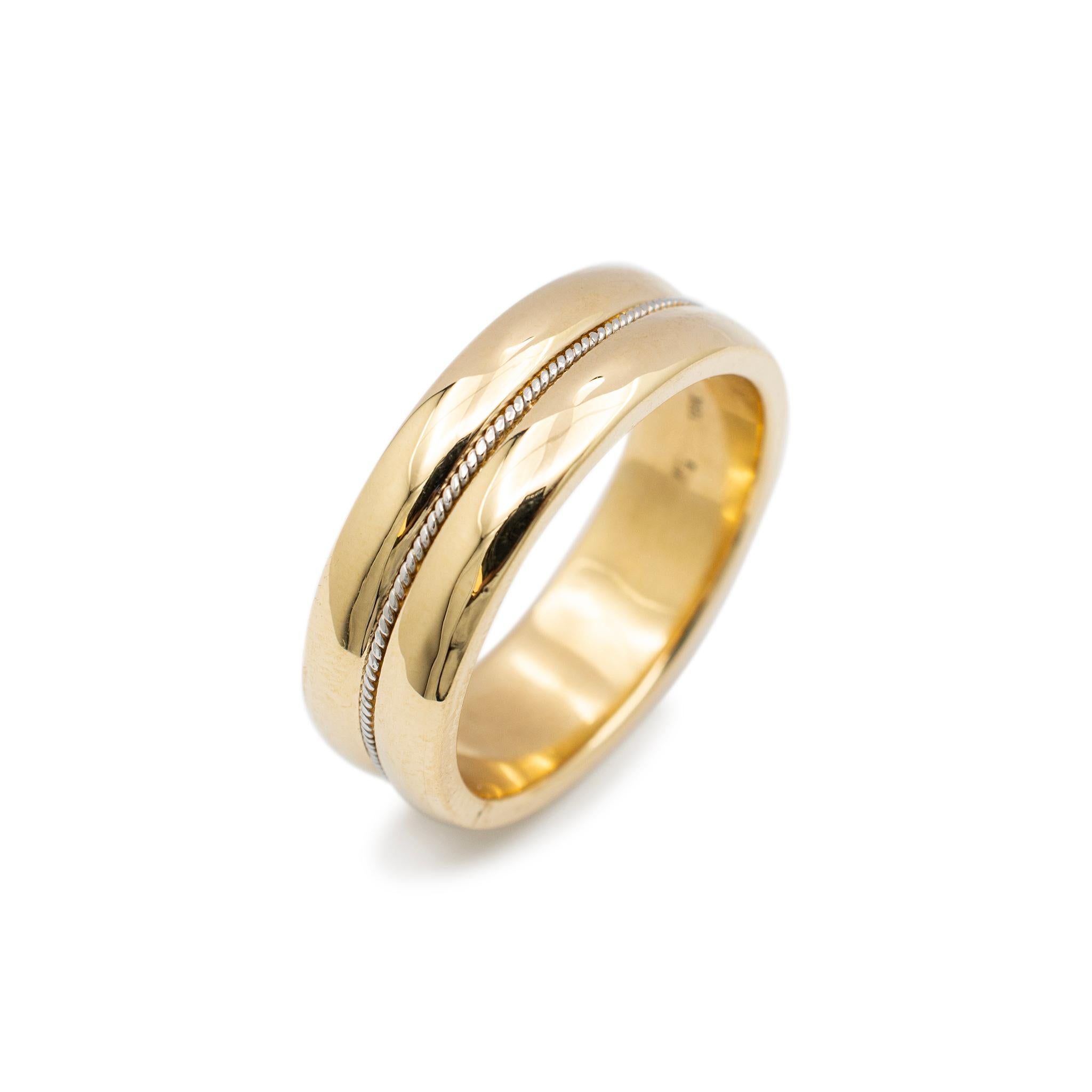 mens cable wedding band