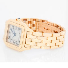 Men's 18K Yellow Gold Cartier Panther Jumbo Watch