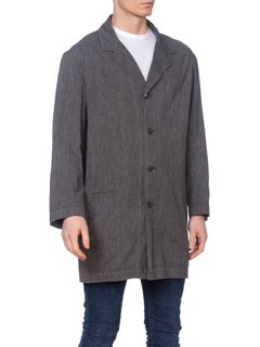 1950S Dark Grey Cotton Melange Men's European Made Workwear Jacket