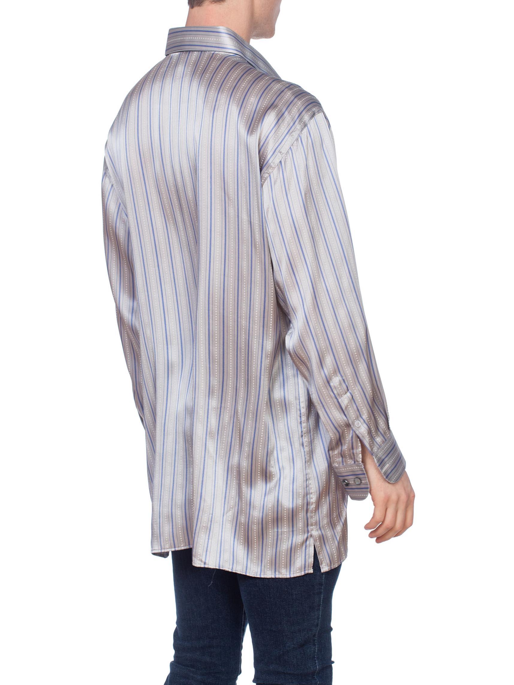 grey silk shirt mens