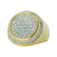 Men’s 2.20 Carat Diamond Pinky Ring 14k Gold