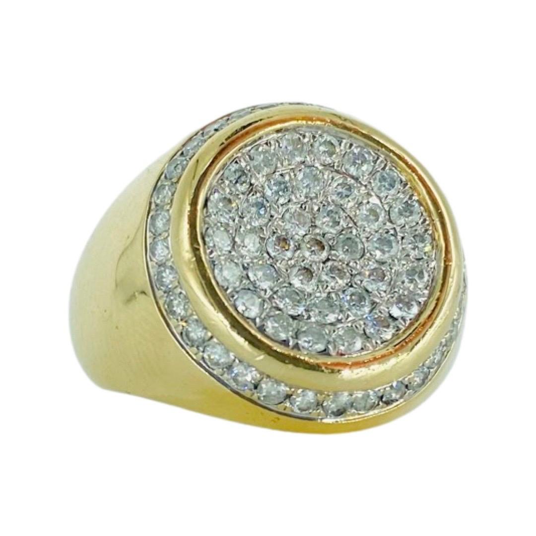 mens gold and diamond pinky ring