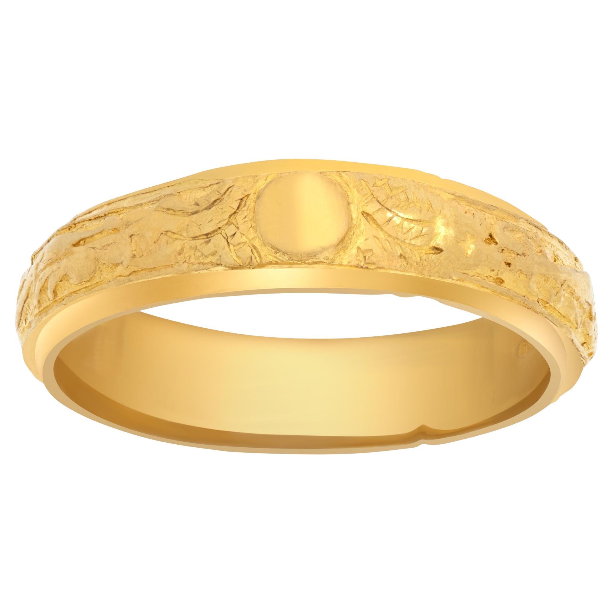 Mens 24k yellow gold ring. Size 10.75 For Sale at 1stDibs | 24k gold ring,  mens
