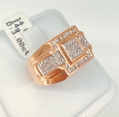 Men’s 3.00 Carat Diamonds 14k Rose Gold Ring