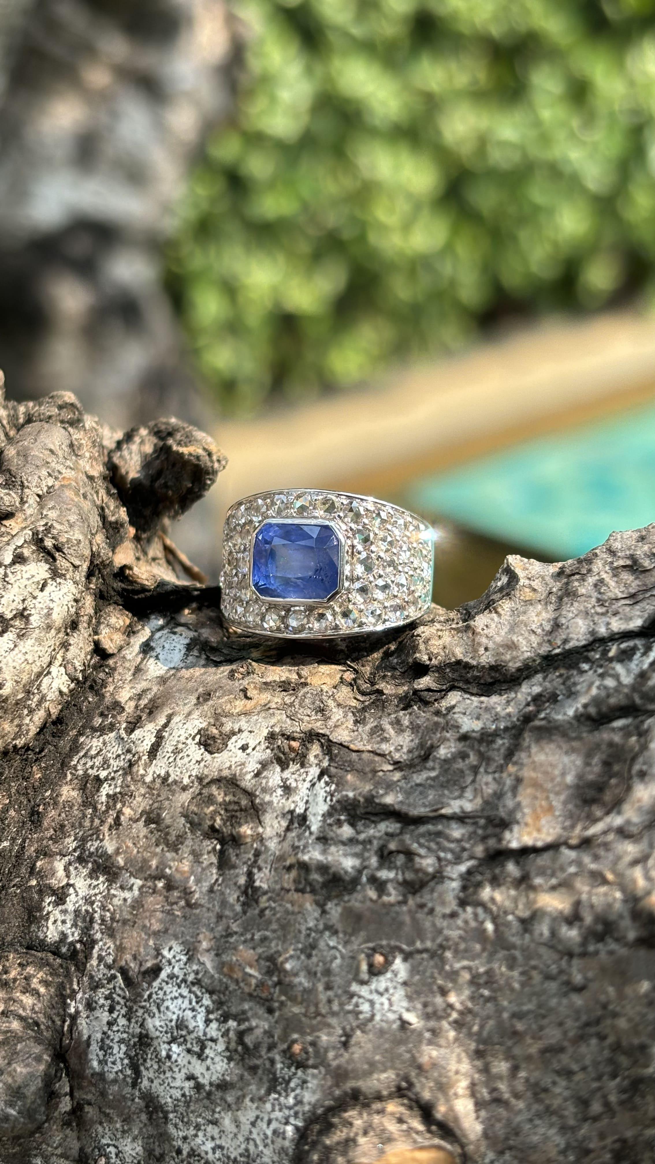 men's blue sapphire ring for sale