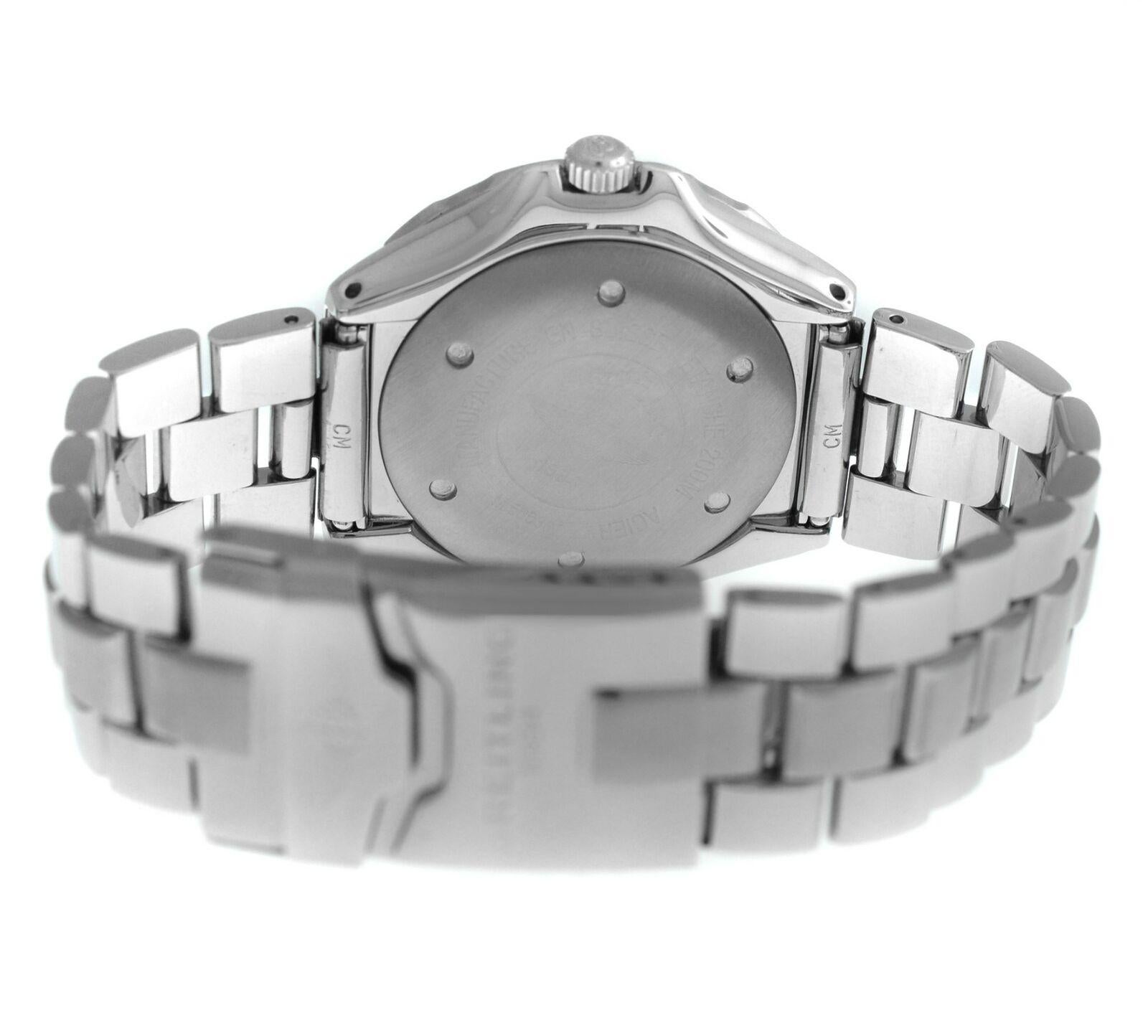 Men’s Breitling Colt M50036 Stainless Steel Quartz Date Watch In Excellent Condition For Sale In New York, NY