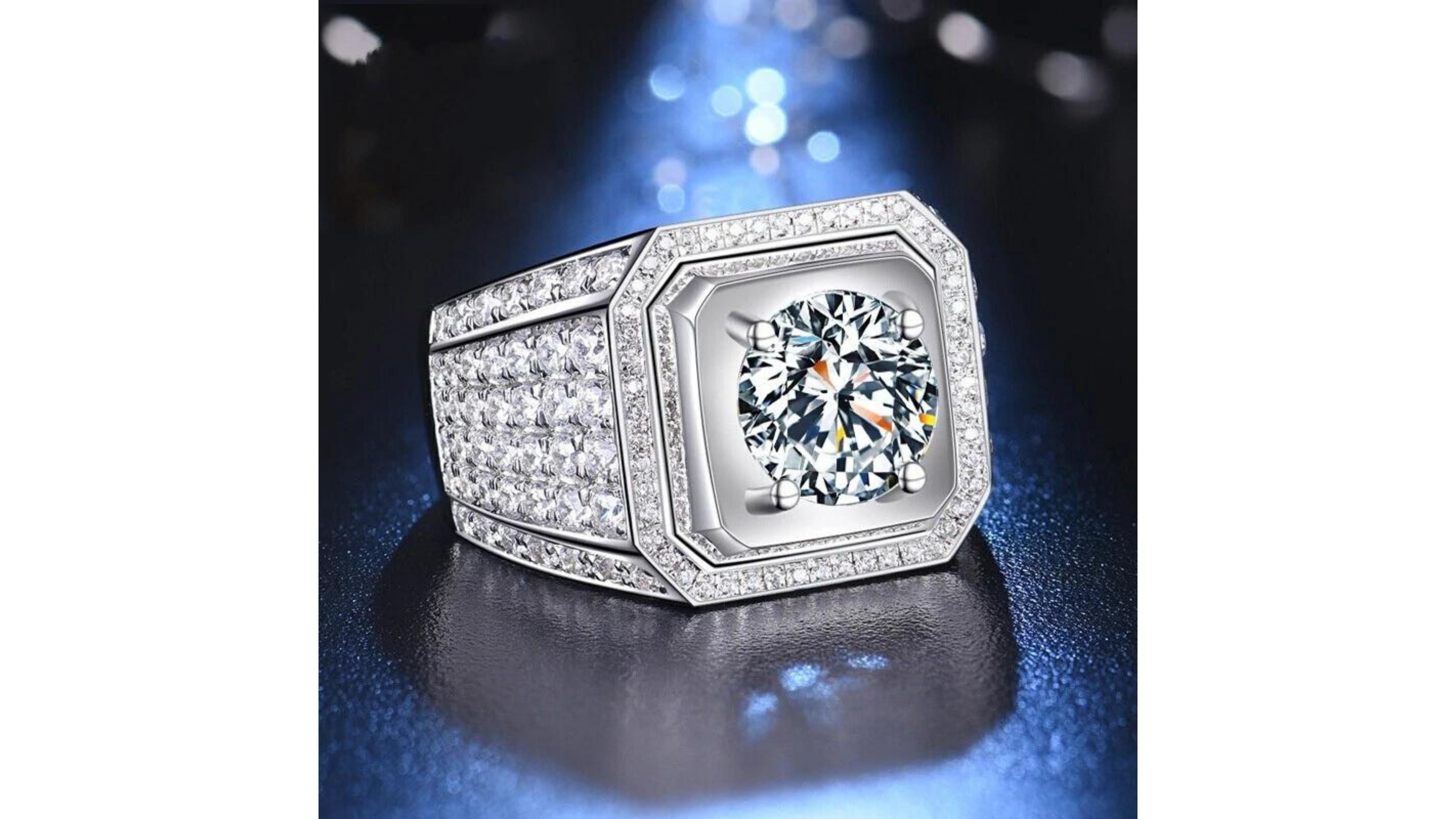 4 carat men's diamond ring