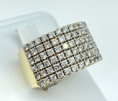 Men’s 4.50 Total Carat Diamonds Six Row Ring