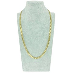 Men’s 6.7mm 14k Gold Cuban Curb Link Chain 24 Inch