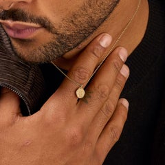 Men's 9k Yellow Gold Tree of Life Tiny Talisman Necklace